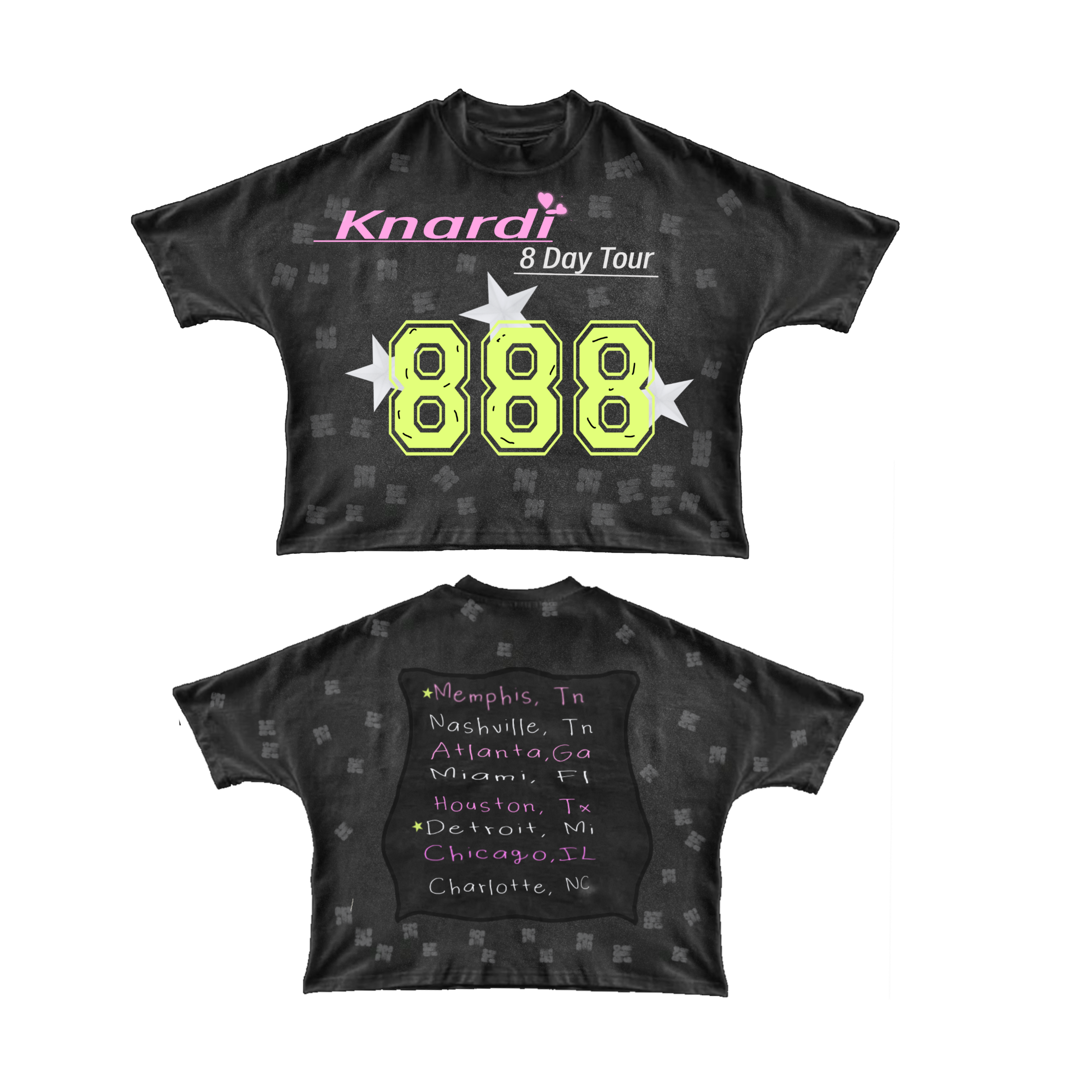 KNARDI 8DAY TOUR TEE "BLACK"